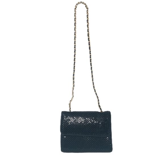 Vintage Navy Blue Metal Mesh Whiting & Davis Purse - Picture 1 of 5